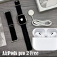 Combo Apple Ultra 4g Smart Watch – S8 & Free AirPods Pro ANC working