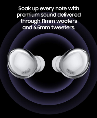 SAMSUNG Galaxy Buds Pro, Bluetooth Earbuds, True Wireless, Noise Cancelling, Charging Case, Quality Sound, Water Resistant, Phantom Silver (US Version)