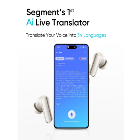 Realme Buds Air 7 Pro True Wireless Earbuds, Glory Beige